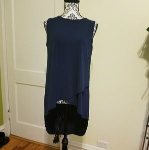 NWT Express Navy Blue High-Low Tunic, M